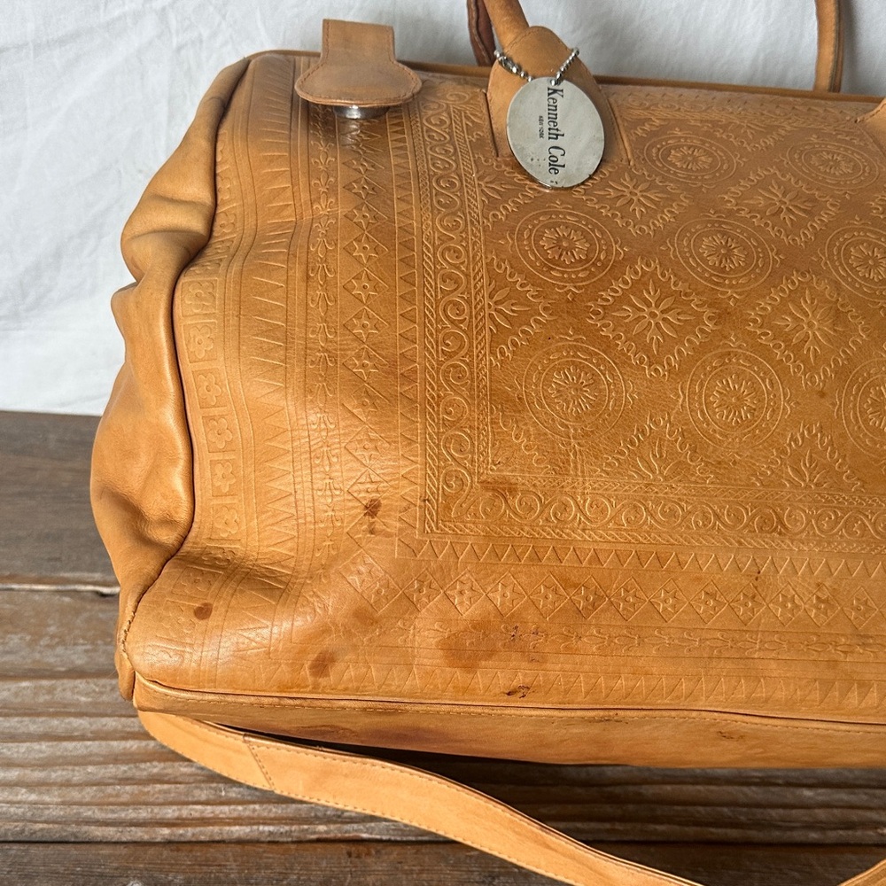 Kenneth Cole Tan Leather Satchel - Picture 3 of 8